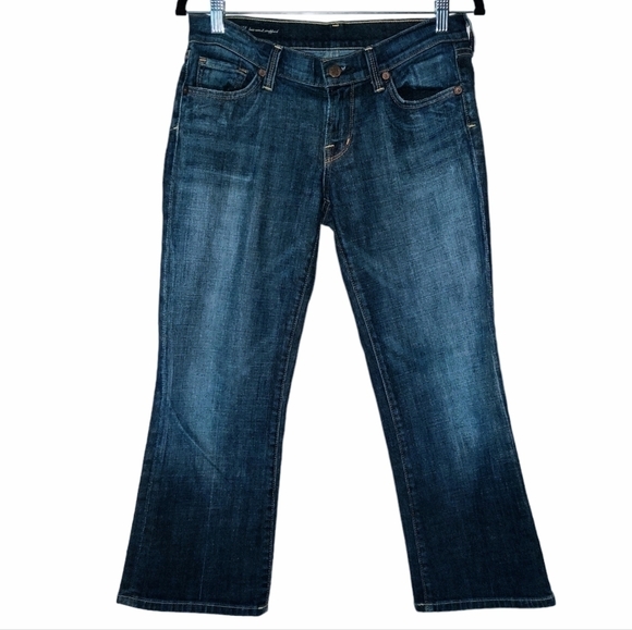 Citizens of Humanity Kelly Stretch Low Waist Cropped Y2K Blue Jeans size 28 - Picture 2 of 13